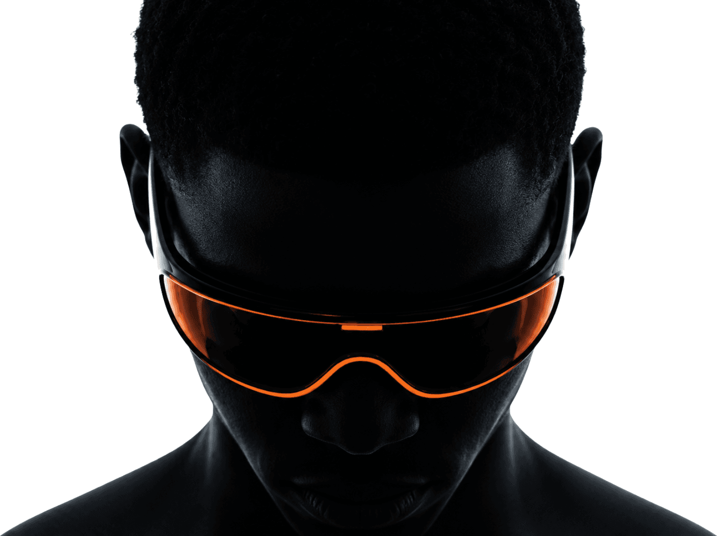 Athlete wearing performance technology goggles
